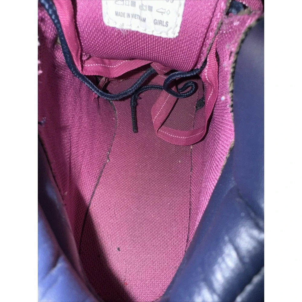 Timberland Classic Floral Boots Navy Pink Laces Logo Little Kids 2.5  EU 34.5